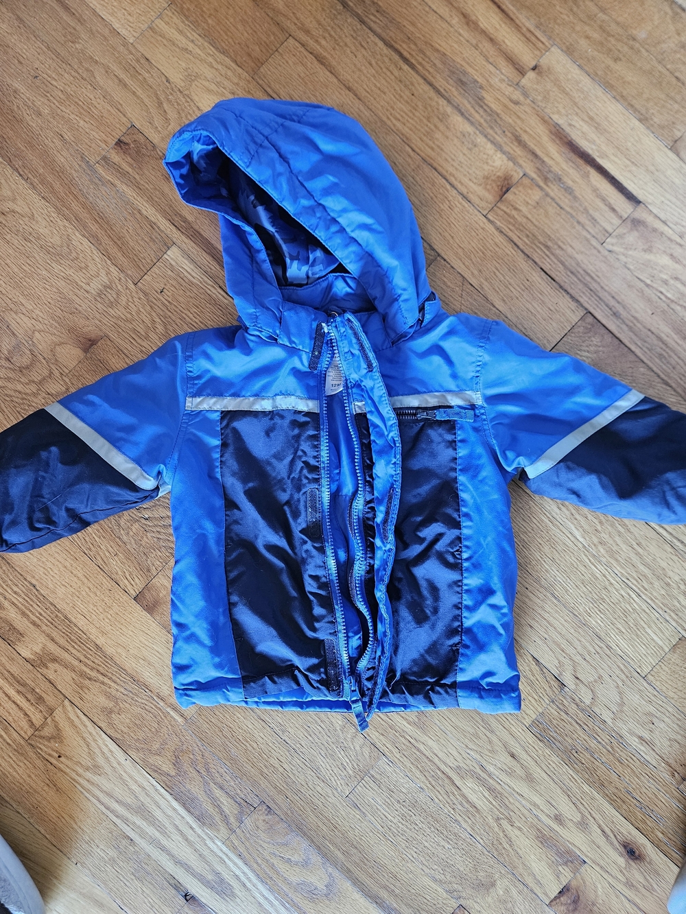 Boys' Blue Hooded Winter Jacket